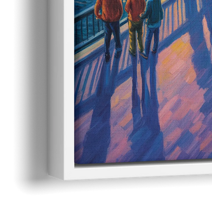 Dufferin Terrace View - Close-Up White Frame Canvas