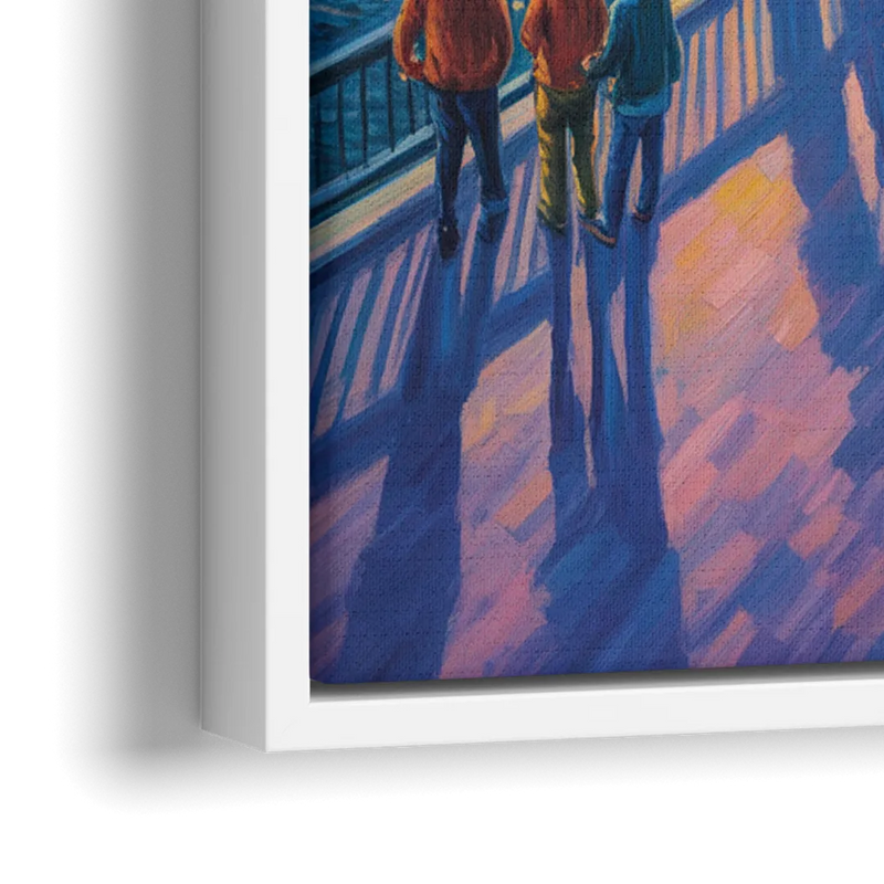 Dufferin Terrace View - Close-Up White Frame Canvas