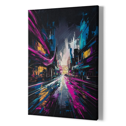 Norfolk Neon District Vibes - Canvas Print Art Sides