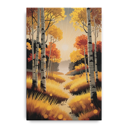 Aspen Sunrise Glow - Canvas Wall Art