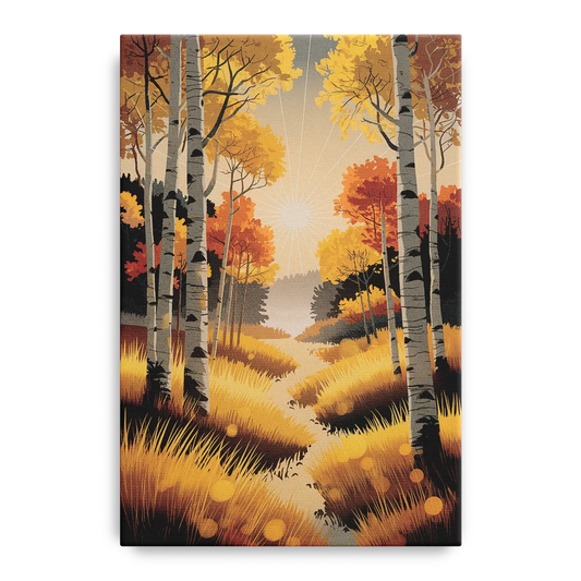 Aspen Sunrise Glow - Canvas Wall Art
