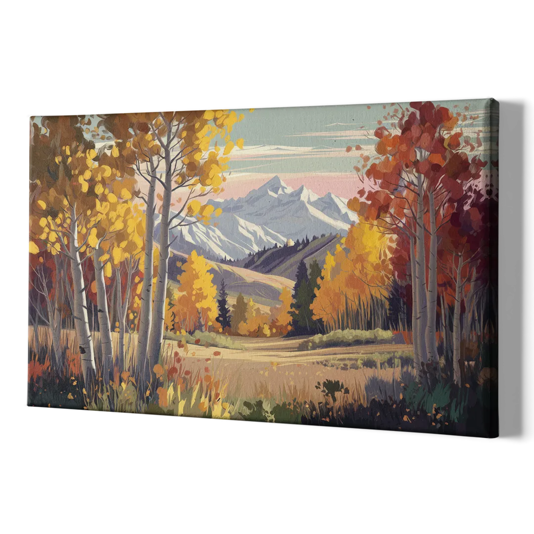 Aspen Majestic Landscape - Canvas Print Art Sides
