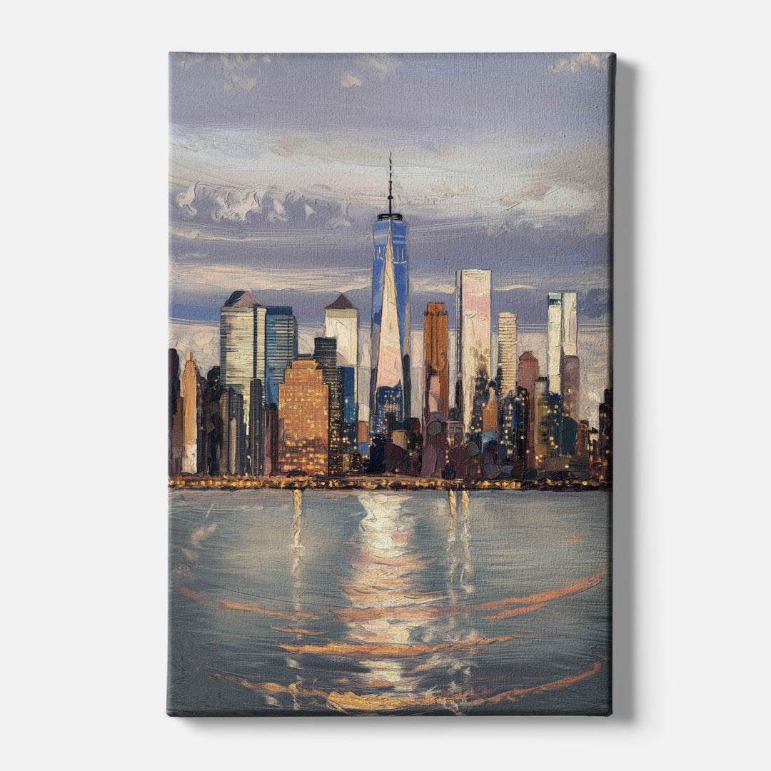 New York City Skyline Reflection - Canvas Wall Art