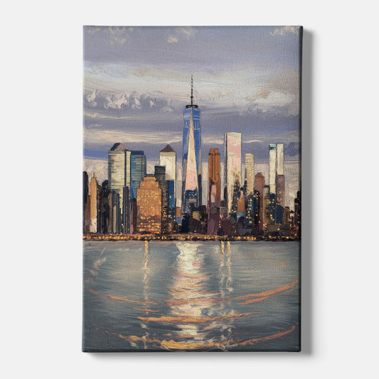 New York City Skyline Reflection - Canvas Wall Art