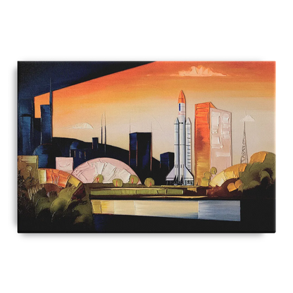 Huntsville Modern Cityscape - Canvas Wall Art