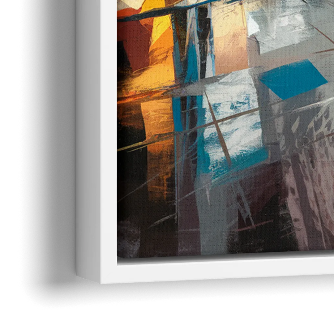 Burlington Vibrant Downtown - Close-Up White Frame Canvas