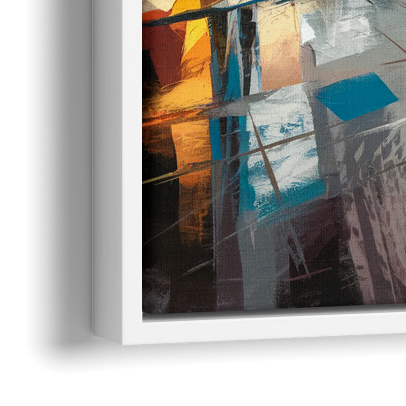 Burlington Vibrant Downtown - Close-Up White Frame Canvas