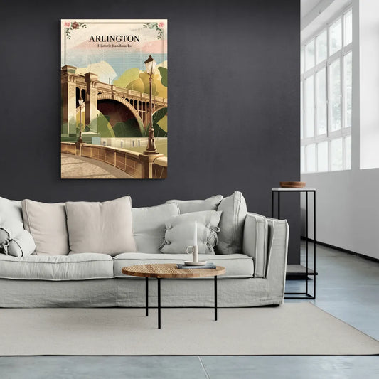 Arlington Historic Landmarks - Canvas Wall Art Living Room
