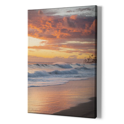 Huntington Beach Golden Hour - Canvas Print Art Sides