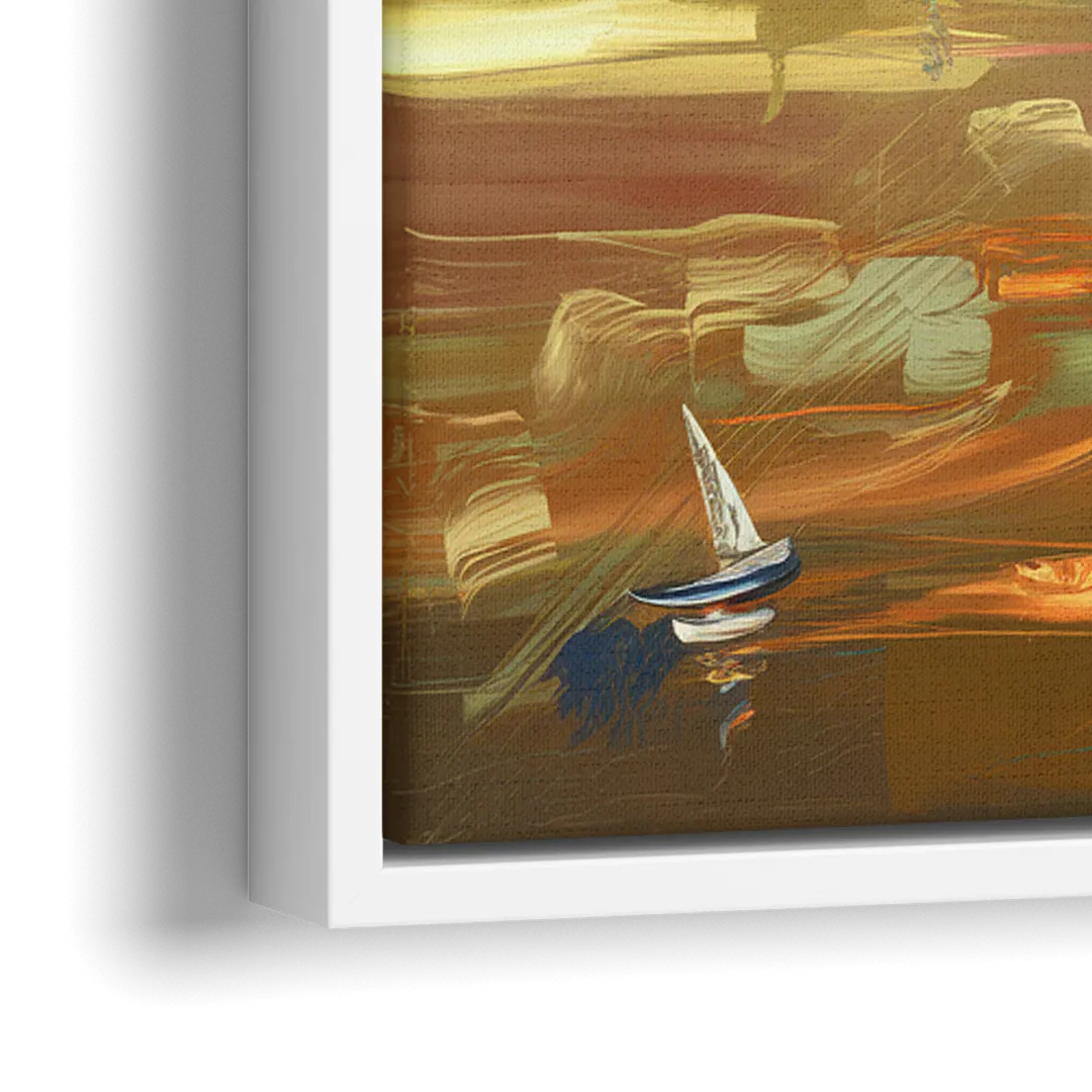 San Francisco Waterfront View - Close-Up White Frame Canvas