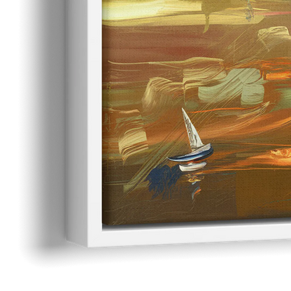 San Francisco Waterfront View - Close-Up White Frame Canvas