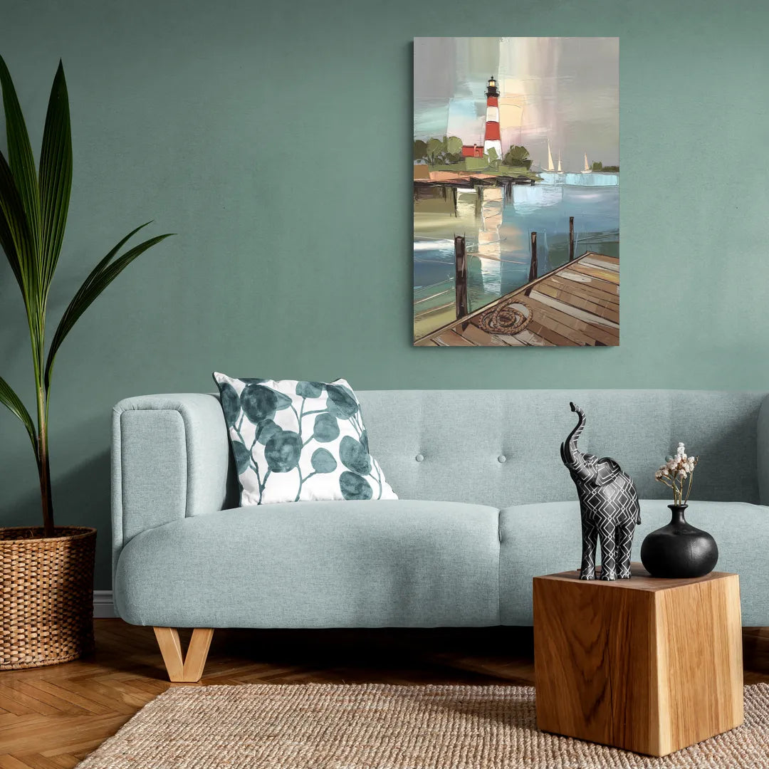Hilton Head Island Coastal Lighthouse - Canvas Wall Art Living Room