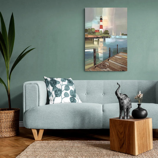 Hilton Head Island Coastal Lighthouse - Canvas Wall Art Living Room