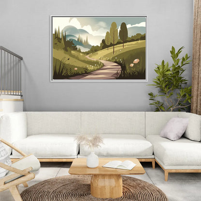 Omaha Nature Trails - Living Room White Frame Canvas