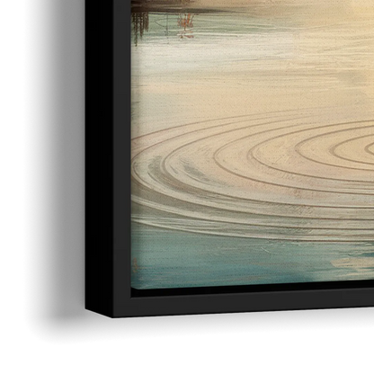 Madison Sunrise Over Downtown - Close-Up Black Frame Canvas