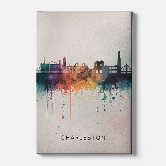 Charleston Historic Skyline - Canvas Wall Art