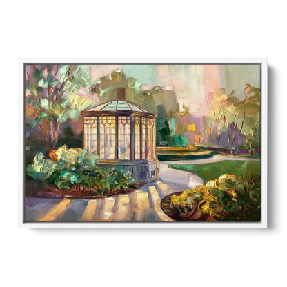 St. Louis Forest Park Landscape - White Frame Canvas