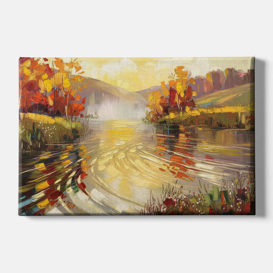 Asheville Riverfront Serenity - Canvas Wall Art