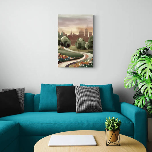Fort Wayne Park Views - Canvas Wall Art Living Room