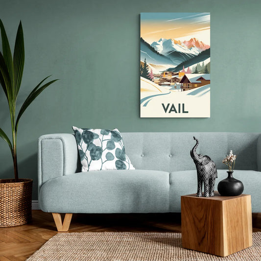 Vail Colorado Charm - Canvas Wall Art Living Room