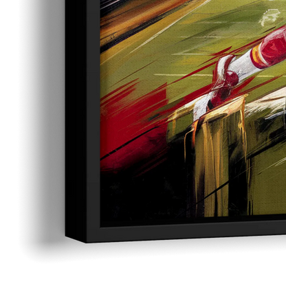 Kansas City Chiefs Game Day - Close-Up Black Frame Canvas