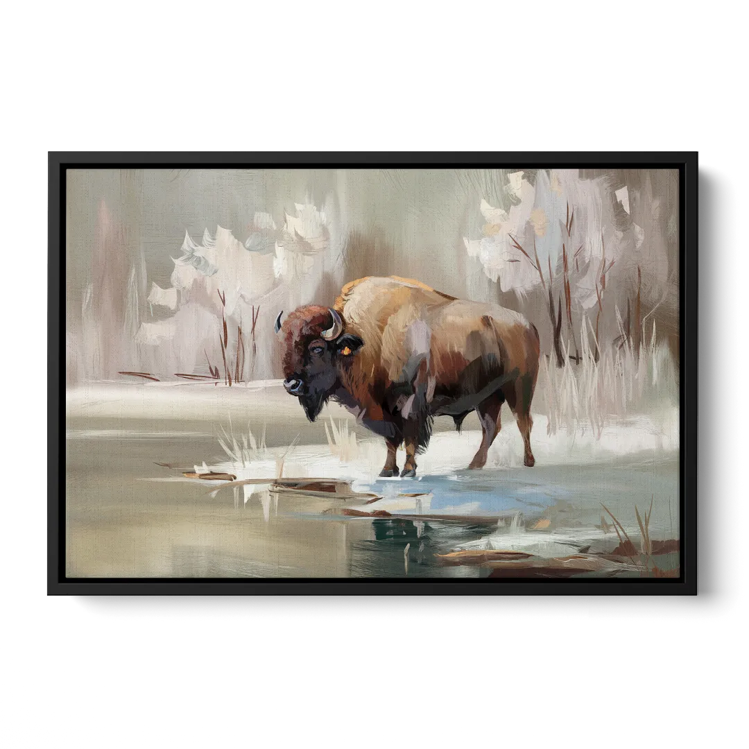 Buffalo Waterfront Serenity - Black Frame Canvas