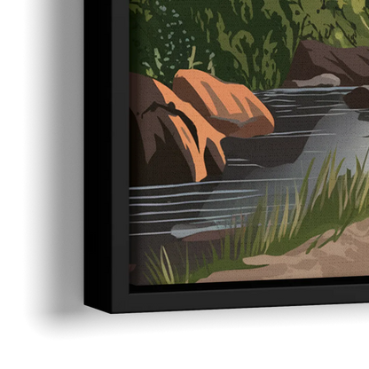 Franklin Nature Trails - Close-Up Black Frame Canvas