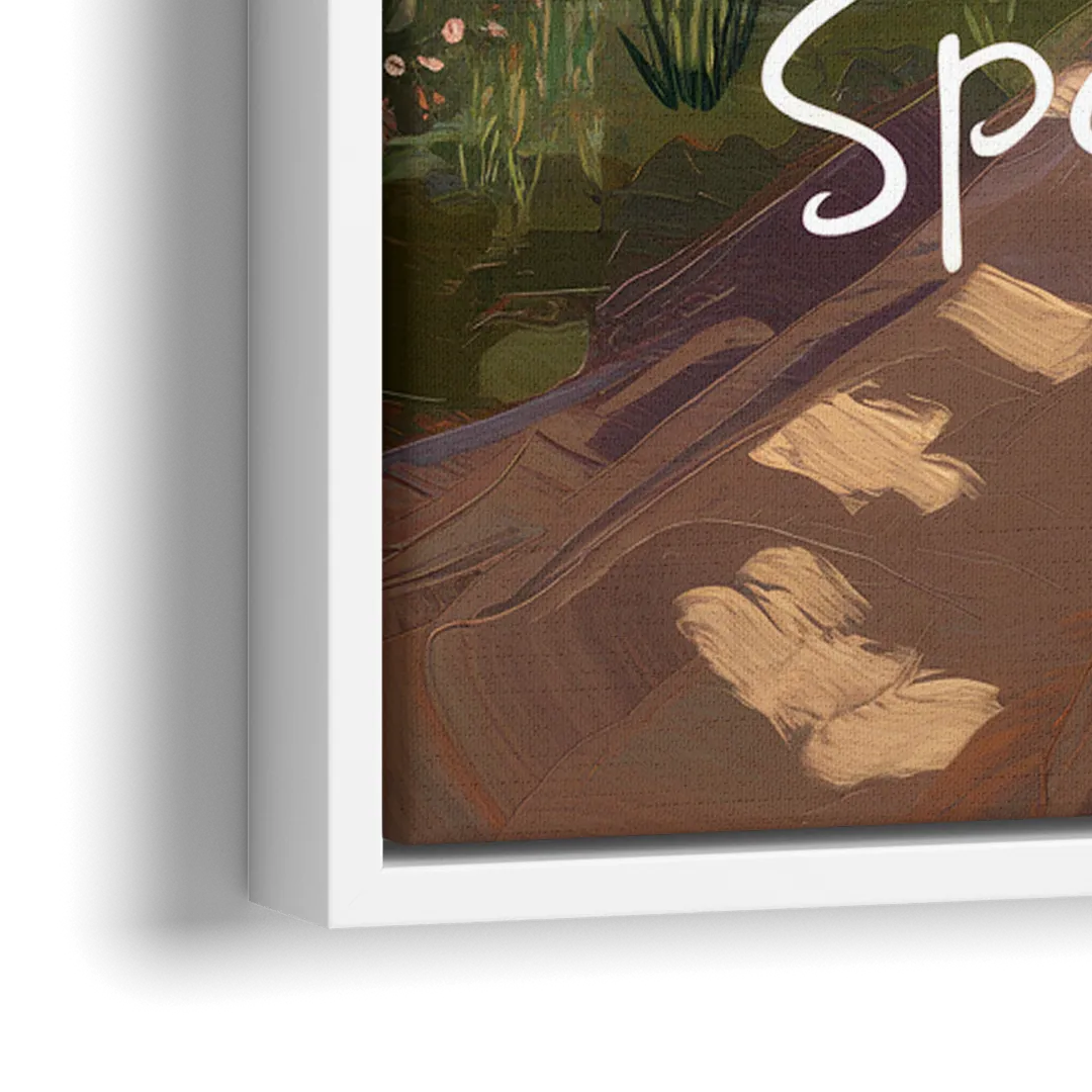 Spokane Nature Trails - Close-Up White Frame Canvas