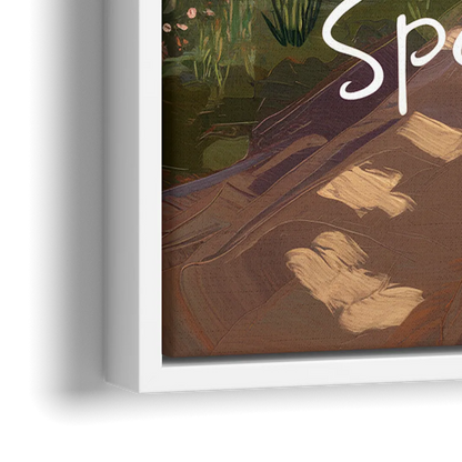 Spokane Nature Trails - Close-Up White Frame Canvas