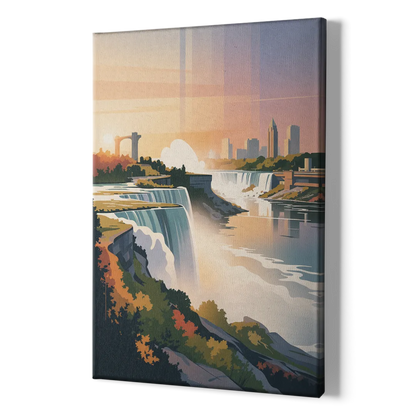 Niagara Falls at Sunset - Canvas Print Art Sides