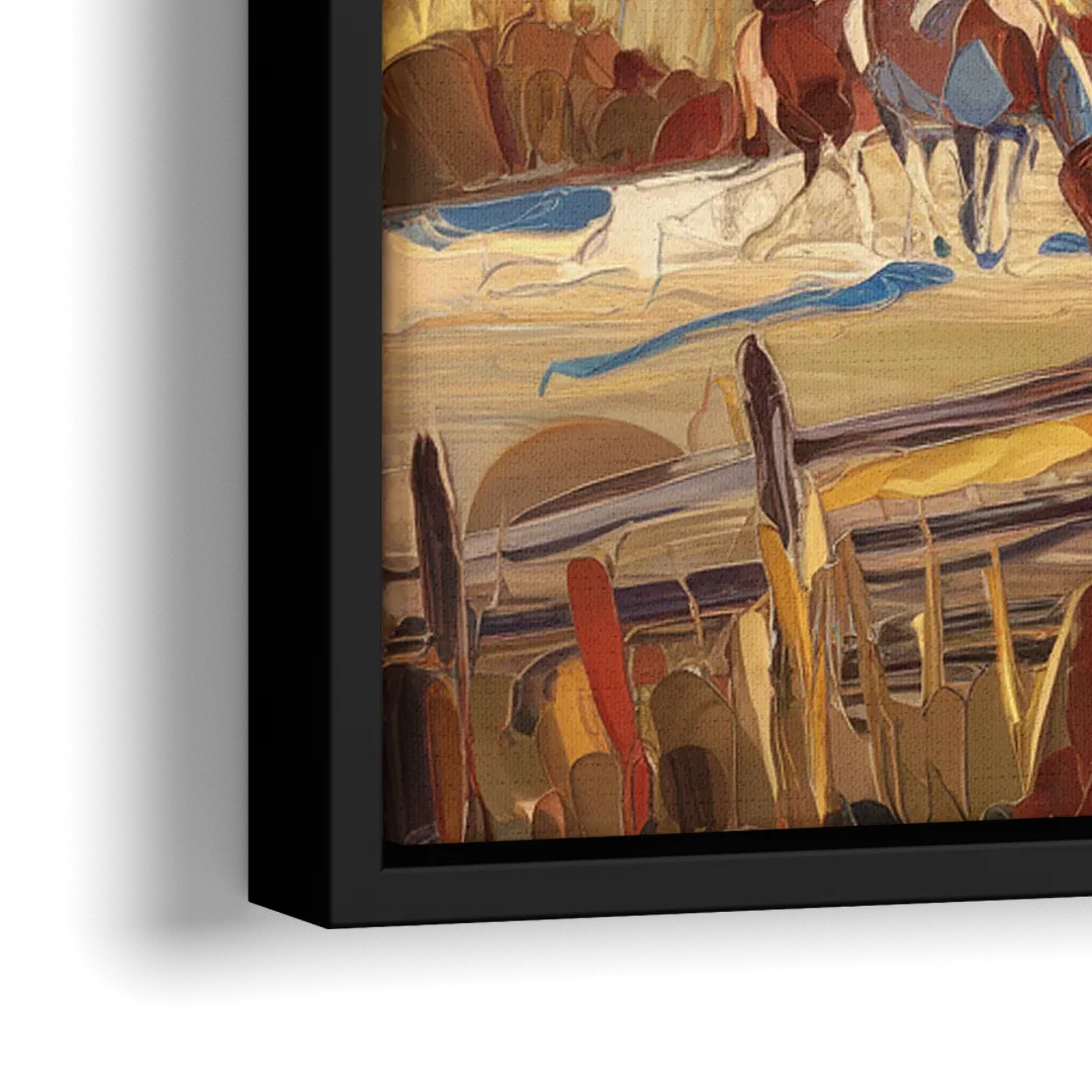 Jackson Hole Rustic Charm - Close-Up Black Frame Canvas