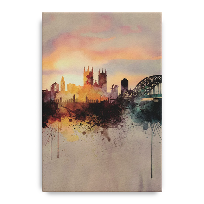 Durham Skyline at Sunset - Canvas Wall Art