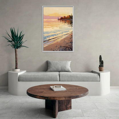 Traverse City Grand Traverse Bay - Living Room White Frame Canvas