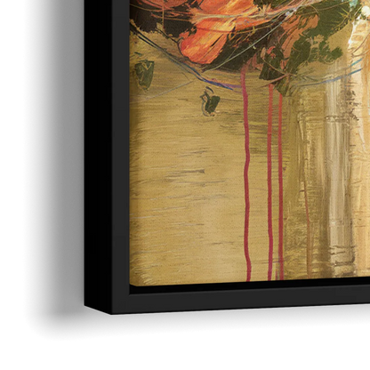 Houston Skyline View - Close-Up Black Frame Canvas