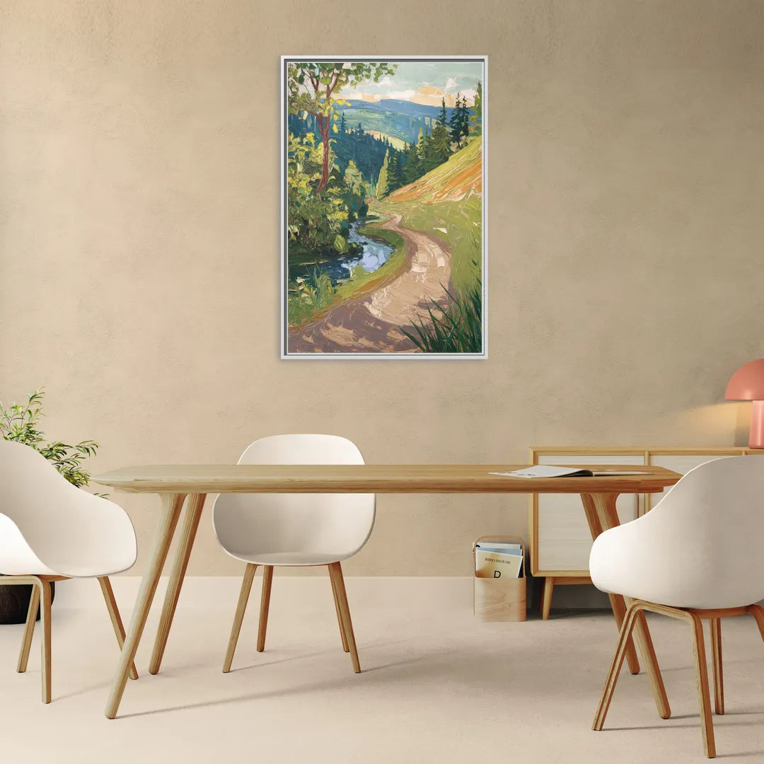 Eugene Nature Trails - Living Room White Frame Canvas