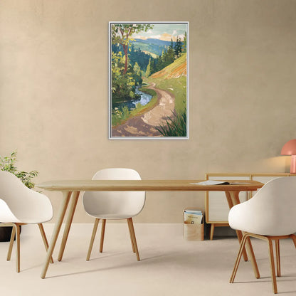 Eugene Nature Trails - Living Room White Frame Canvas