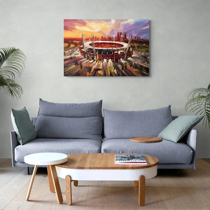Kansas City Chiefs Stadium - Canvas Wall Art Living Room