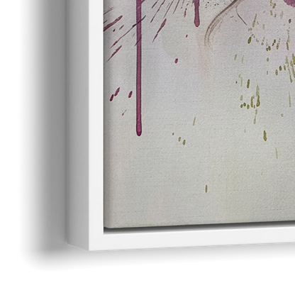 Boston Skyline in Watercolor - Close-Up White Frame Canvas