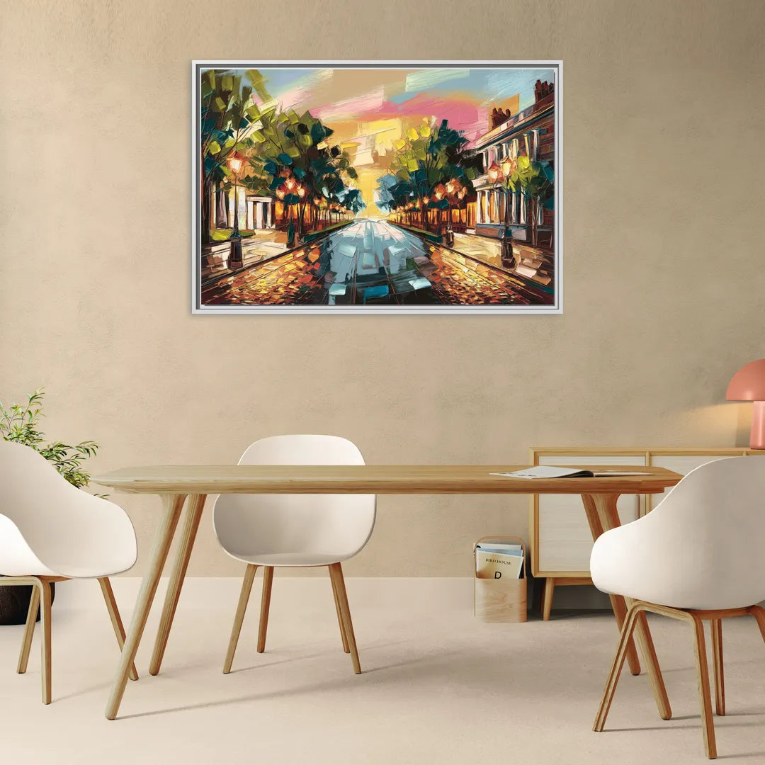 Richmond Monument Avenue - Living Room White Frame Canvas