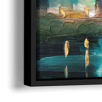 Des Moines Urban Charm - Close-Up Black Frame Canvas