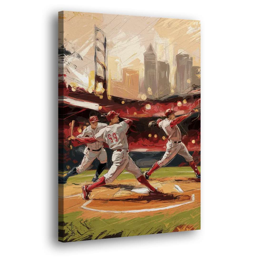Cincinnati Reds Legendary Players - Canvas Print Art Sides