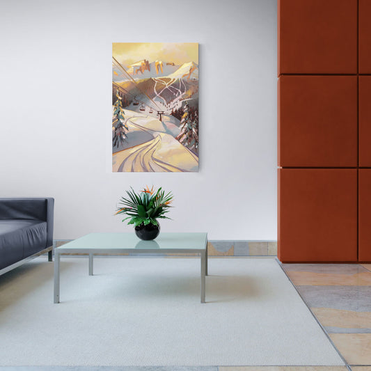 Vail Ski Slopes - Canvas Wall Art Living Room