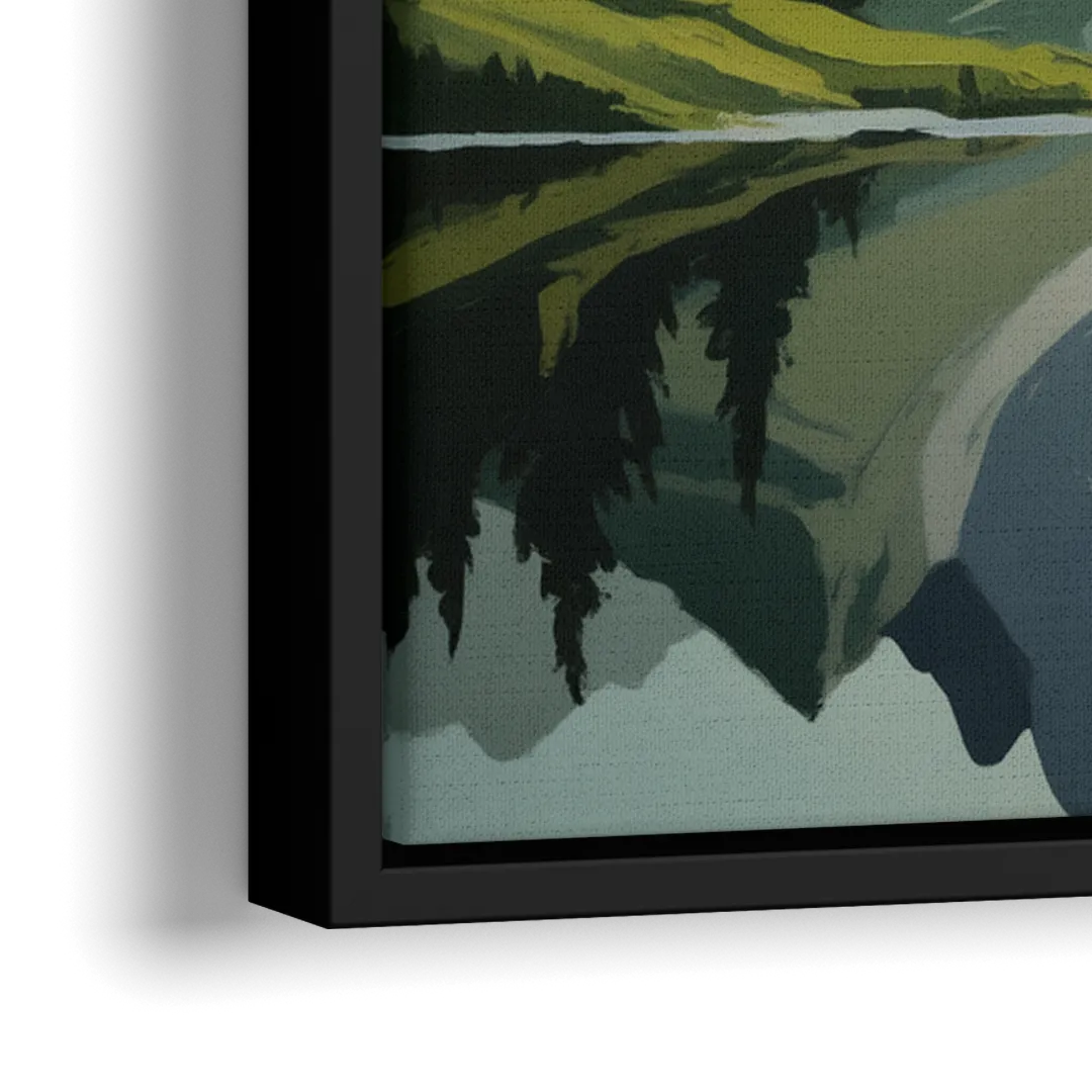 Alpine Adventure - Close-Up Black Frame Canvas