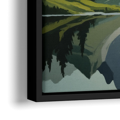 Alpine Adventure - Close-Up Black Frame Canvas
