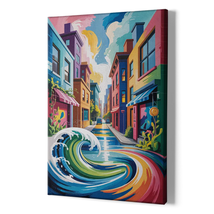 Graffiti Alley Urban - Canvas Print Art Sides