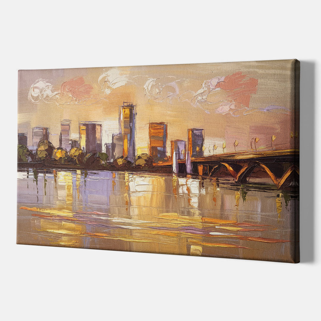 Baton Rouge Mississippi River View - Canvas Wall Art Indoor