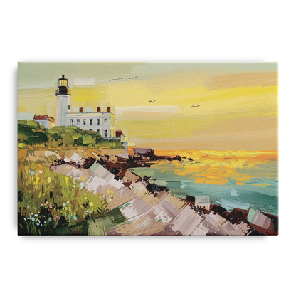 Galveston Lighthouse View - Canvas Wall Art