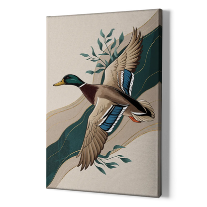 Eugene Ducks Fan Design - Canvas Print Art Sides