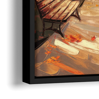 Park City Autumn Colors - Close-Up Black Frame Canvas