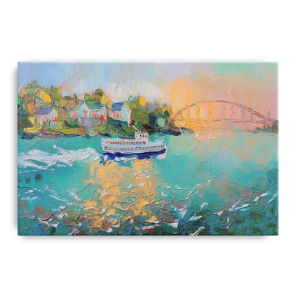 Mackinac Island Ferry Crossing - Canvas Wall Art